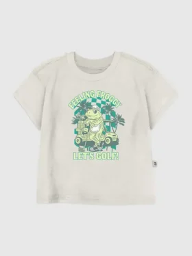 T-Shirt für Kleinkinder mit „Froggy Golfing“-Motiv