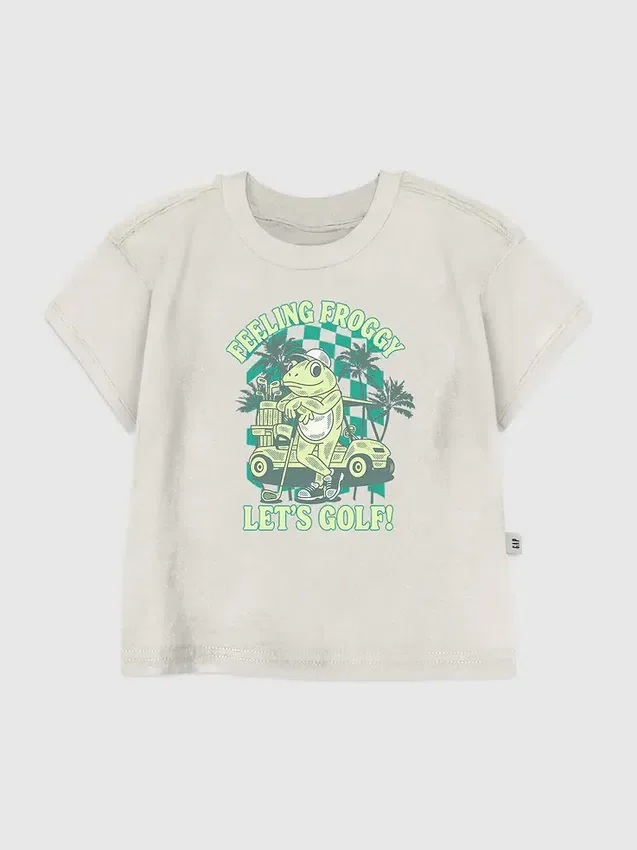T-Shirt für Kleinkinder mit „Froggy Golfing“-Motiv