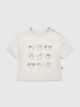 T-Shirt für Kleinkinder mit Minnie-Mouse-Ohren-Motiv