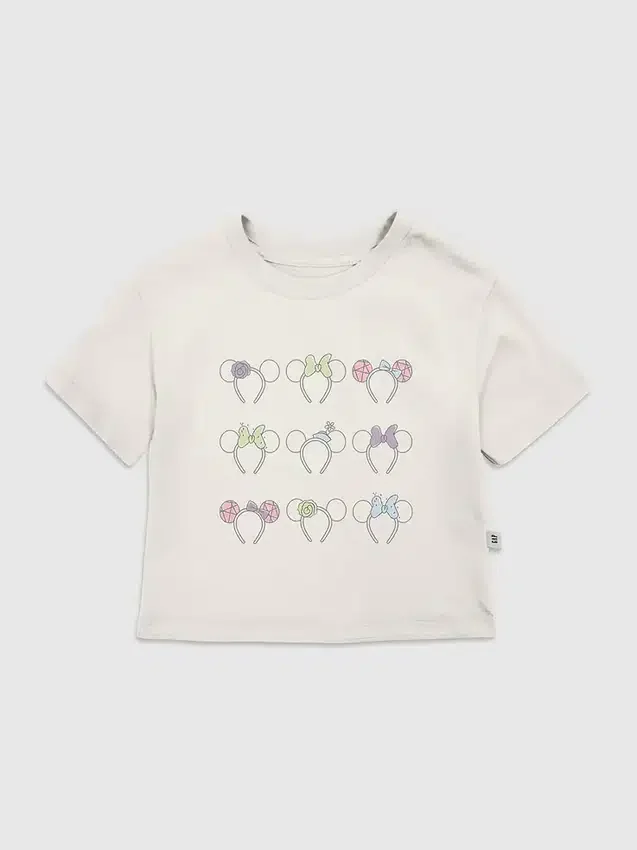 T-Shirt für Kleinkinder mit Minnie-Mouse-Ohren-Motiv