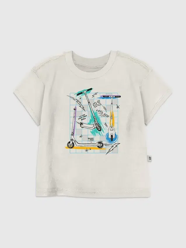 T-Shirt für Kleinkinder mit „Scooter Grid“-Motiv