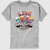 T-Shirt für Kleinkinder mit „Super Kitties“-Logo und Grafik, kurzärmelig