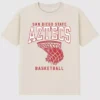 T-Shirt mit Basketballkorb-Motiv der San Diego State University