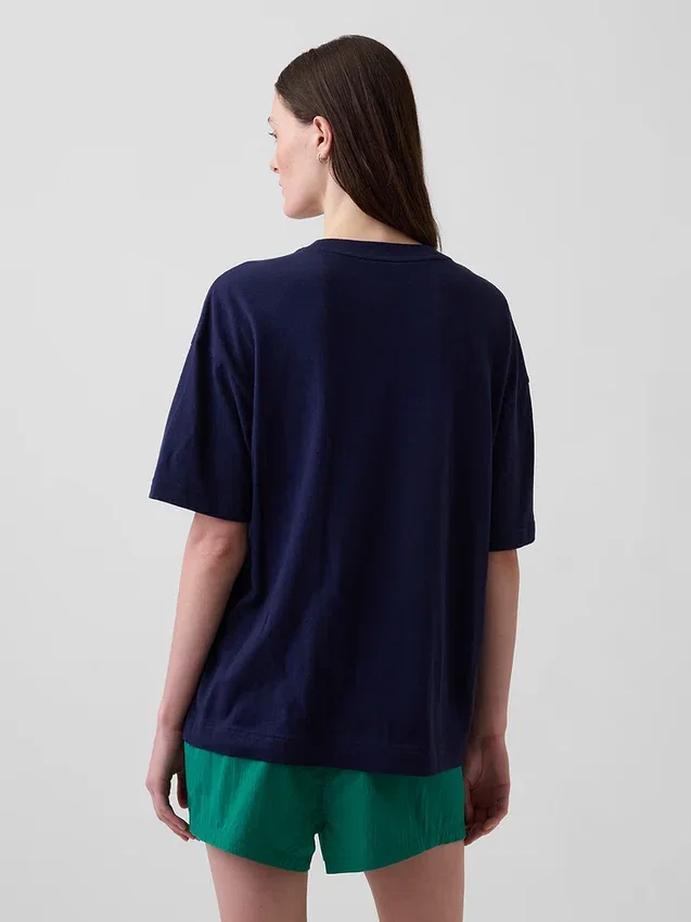 T-Shirt mit übergroßem Brannan-Bären-Logo