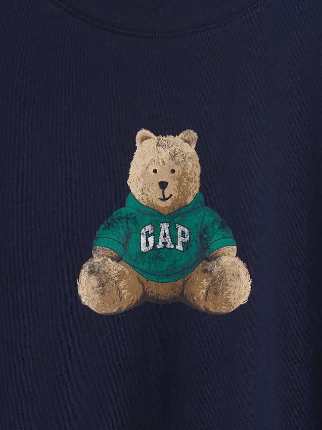 T-Shirt mit übergroßem Brannan-Bären-Logo