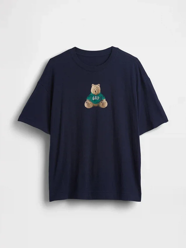 T-Shirt mit übergroßem Brannan-Bären-Logo