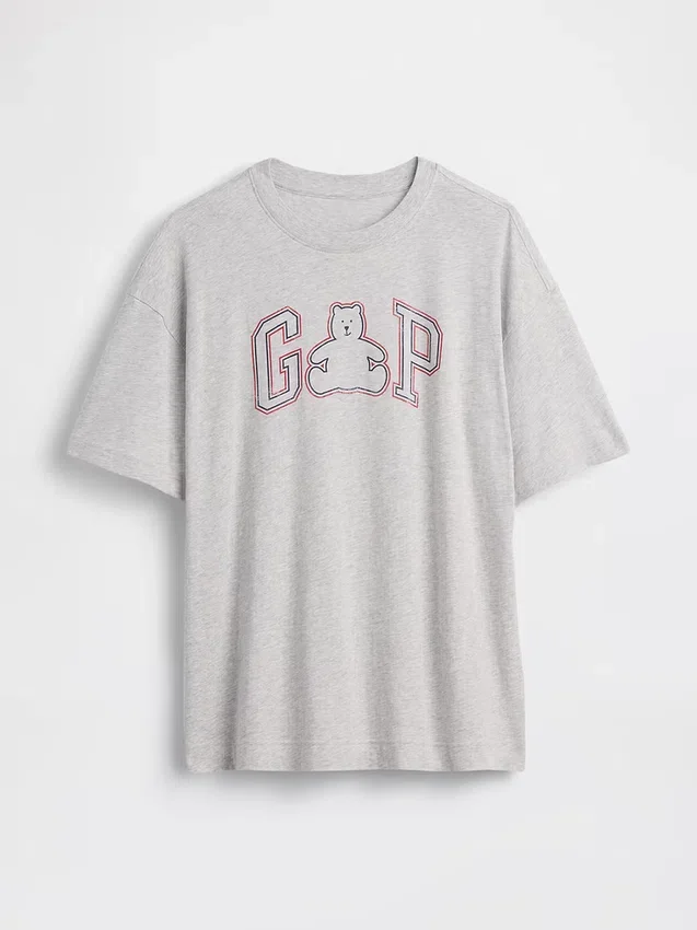 T-Shirt mit übergroßem Brannan-Bären-Logo