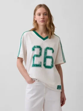 T-Shirt mit übergroßem Varsity-Logo
