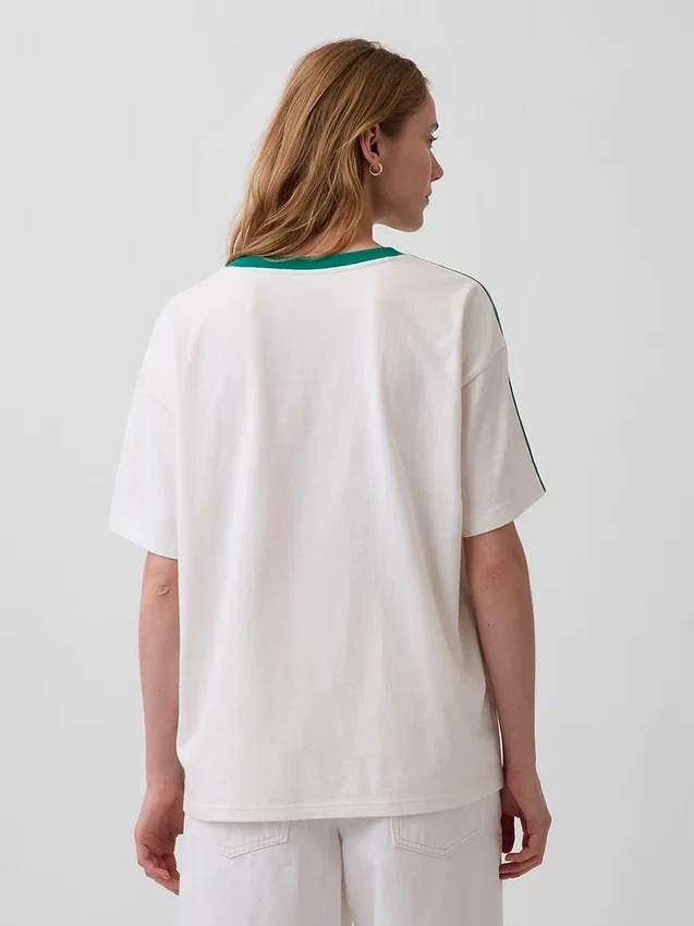 T-Shirt mit übergroßem Varsity-Logo