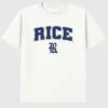 T-Shirt mit dem „Arch Logo“ der Rice University als sekundärem Motiv