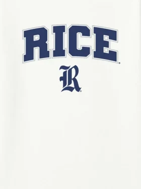 T-Shirt mit dem „Arch Logo“ der Rice University als sekundärem Motiv