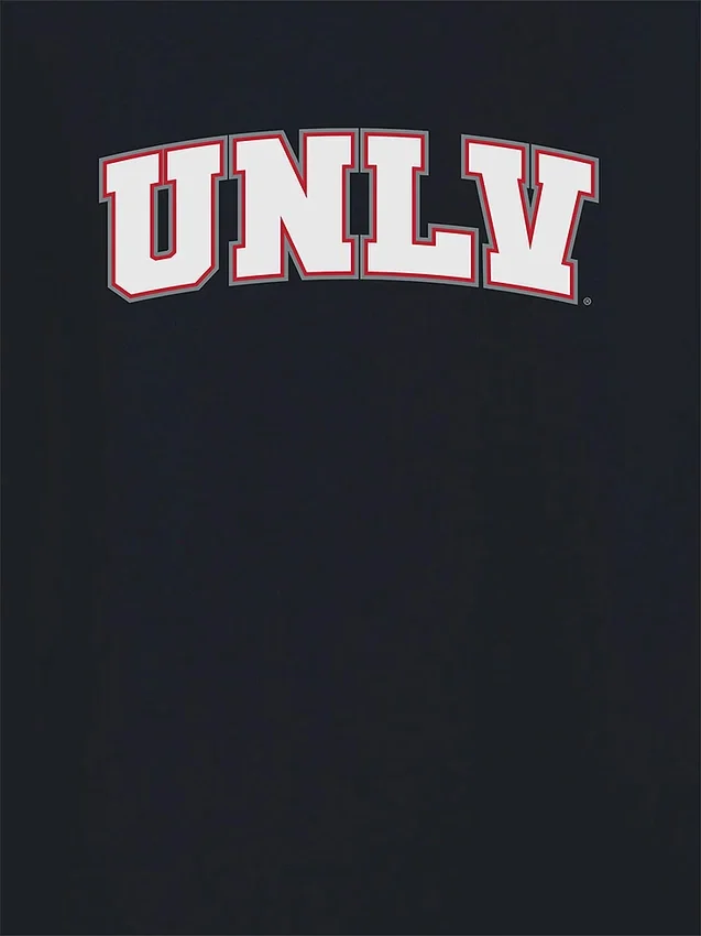 T-Shirt mit dem „Arch Logo“ der University of Nevada Las Vegas als sekundärem Motiv
