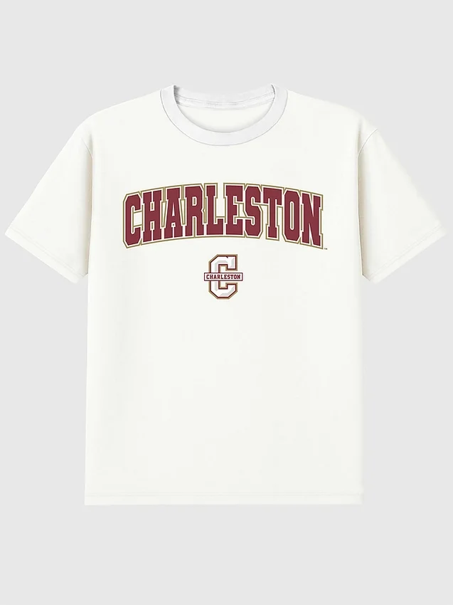 T-Shirt mit dem „Arch Logo“ des College of Charleston als sekundärem Motiv