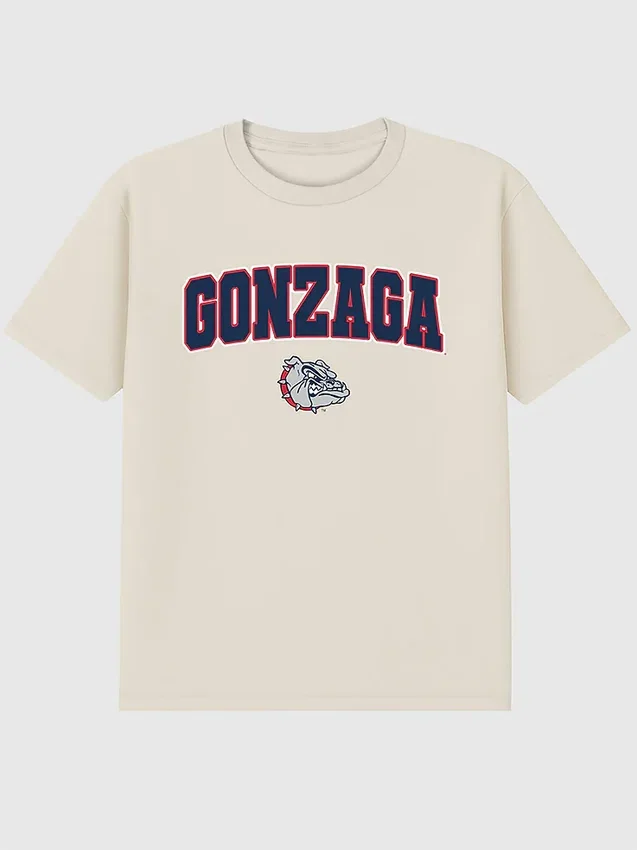 T-Shirt mit dunklem „Arch Logo“ der Gonzaga University
