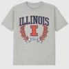 T-Shirt mit dunklem „Laurels“-Motiv der University of Illinois
