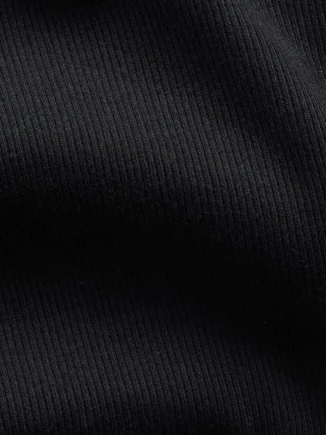 T-Shirt mit geripptem Rundhalsausschnitt