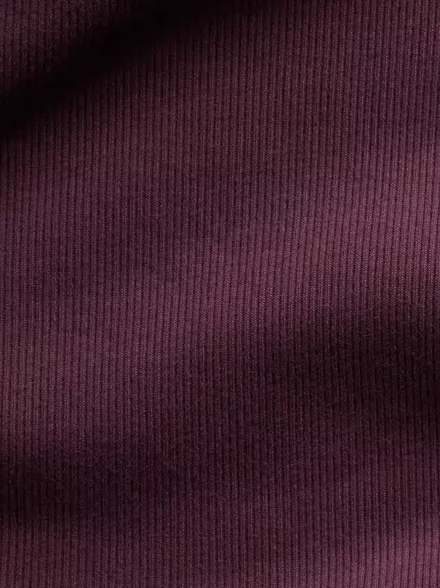 T-Shirt mit geripptem Rundhalsausschnitt
