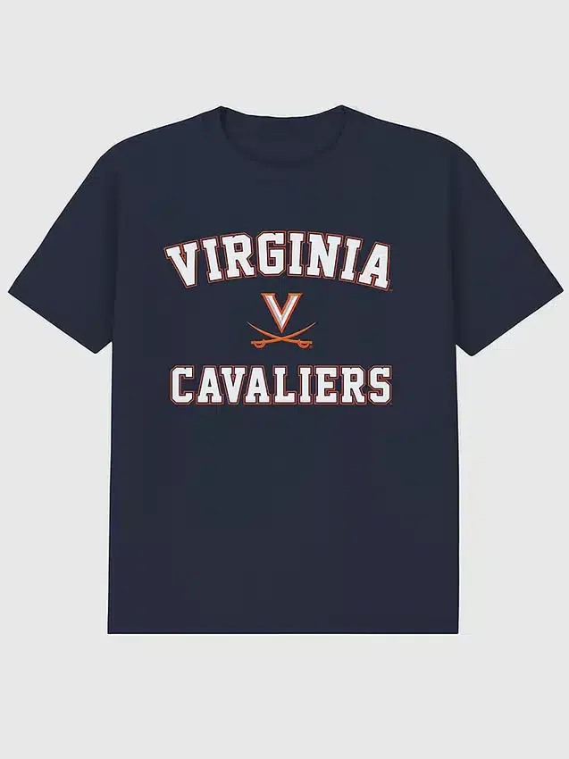 T-Shirt mit klassischem Campus-Motiv der University of Virginia
