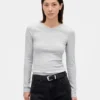 T-Shirt mit Pointelle-Rippmuster
