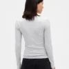 T-Shirt mit Pointelle-Rippmuster