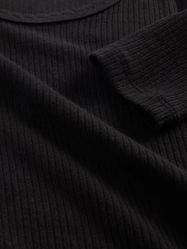 T-Shirt mit Pointelle-Rippmuster