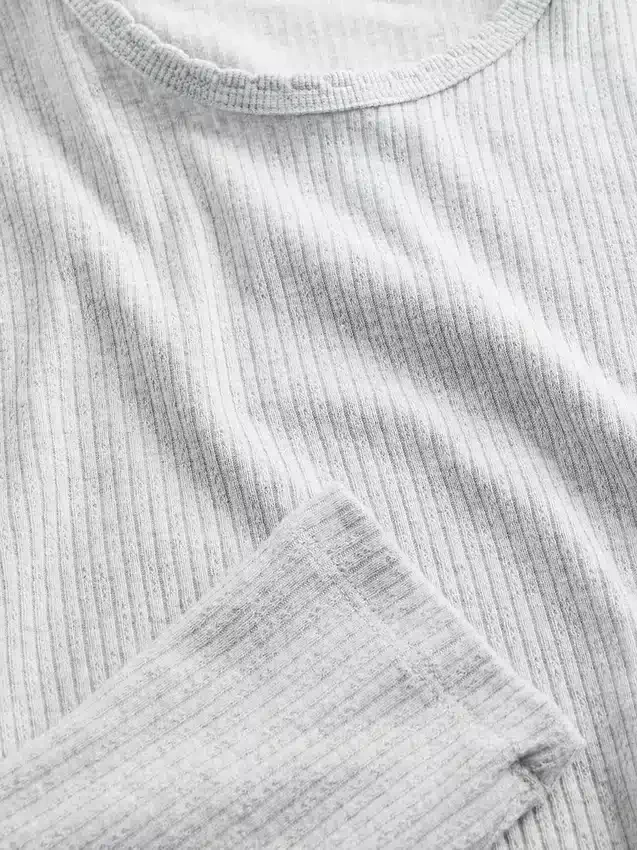 T-Shirt mit Pointelle-Rippmuster