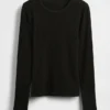 T-Shirt mit Pointelle-Rippmuster