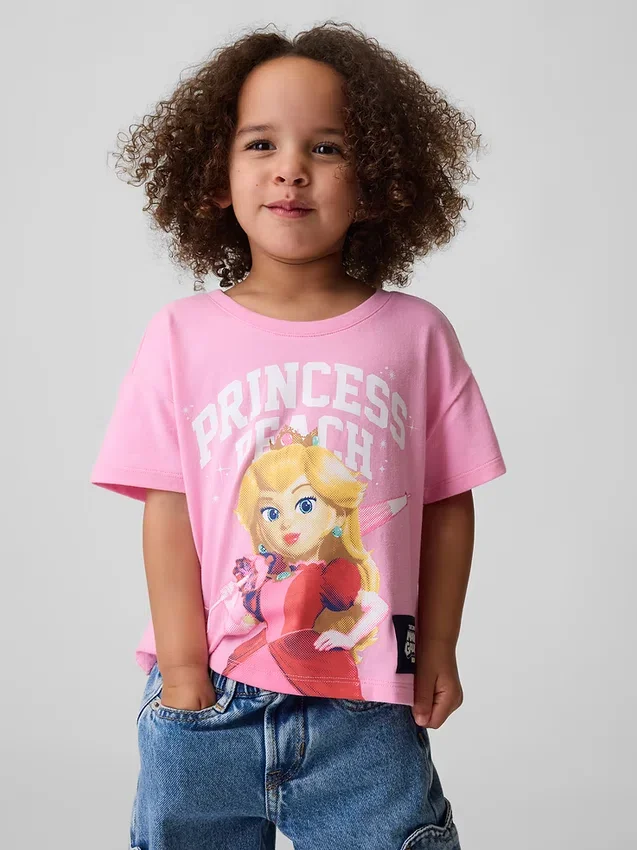 T-Shirt mit Princess-Peach-Motiv für Kleinkinder