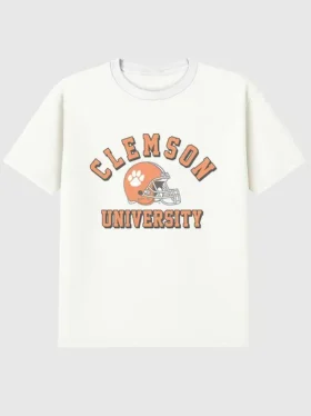 T-Shirt mit Vintage-Grafik zum Thema „Clemson University Football“