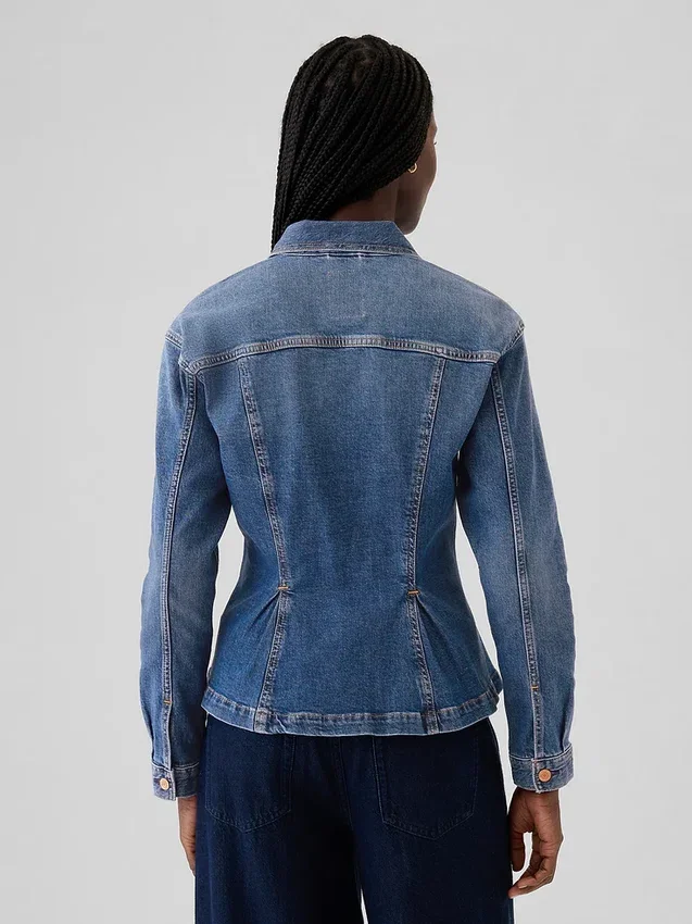 Taillierte Jeansjacke