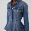 Taillierte Jeansjacke