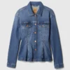 Taillierte Jeansjacke