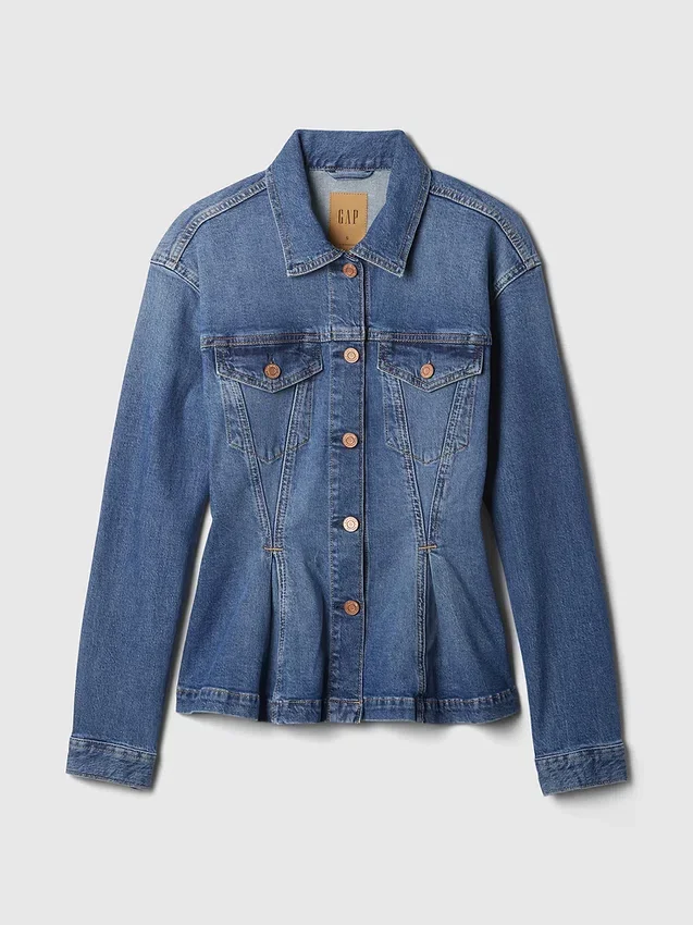 Taillierte Jeansjacke