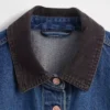 Taillierte Longline-Jeansjacke