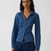 Tailliertes Jeanshemd