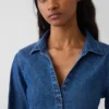 Tailliertes Jeanshemd