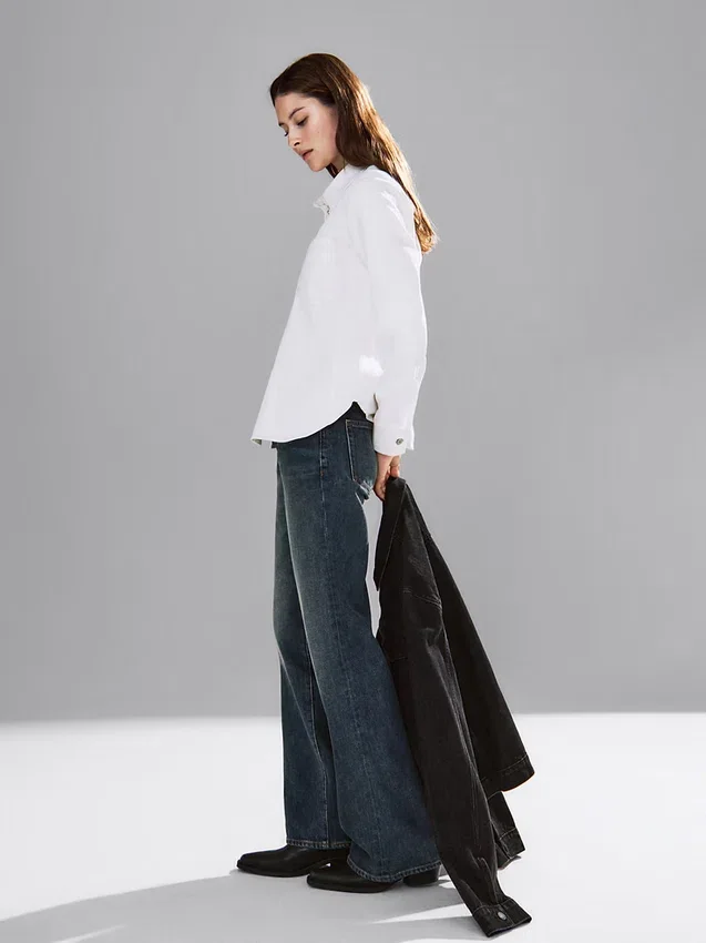 Tailliertes Jeanshemd