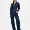Tailliertes, kurzes Jeanshemd