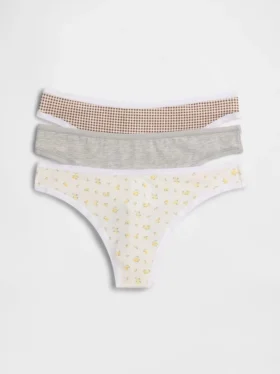 Tanga aus Bio-Stretch-Baumwolle (3er-Pack)