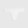 Tanga aus Bio-Stretch-Baumwolle mit Spitzenbesatz