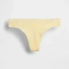 Tanga aus Bio-Stretch-Baumwolle mit Spitzenbesatz