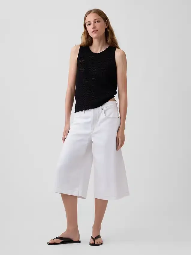 Tanktop aus 100 % Baumwolle, gehäkelt
