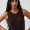 Tanktop aus 100 % Baumwolle, gehäkelt