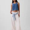 Tanktop aus Baumwollgaze-Denim