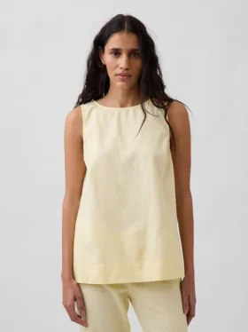 Tanktop aus Leinenmischung