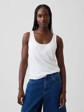 Tanktop aus Leinenmischung