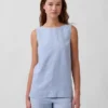 Tanktop aus Leinenmischung