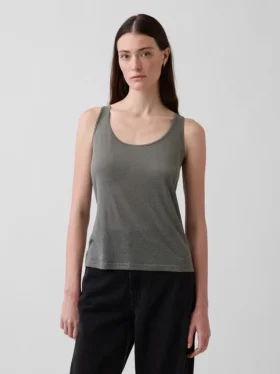Tanktop aus Leinenmischung