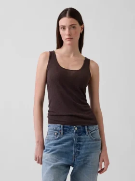 Tanktop aus Leinenmischung