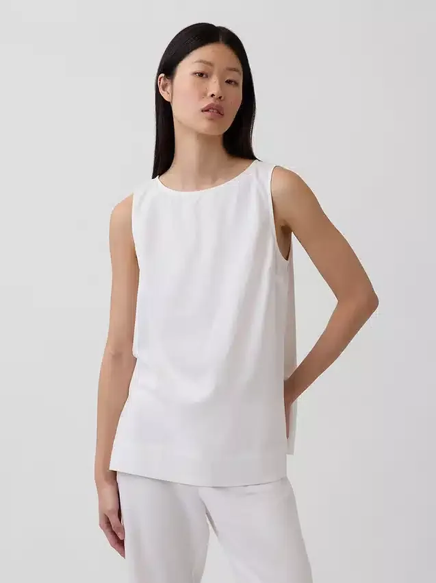 Tanktop aus Leinenmischung
